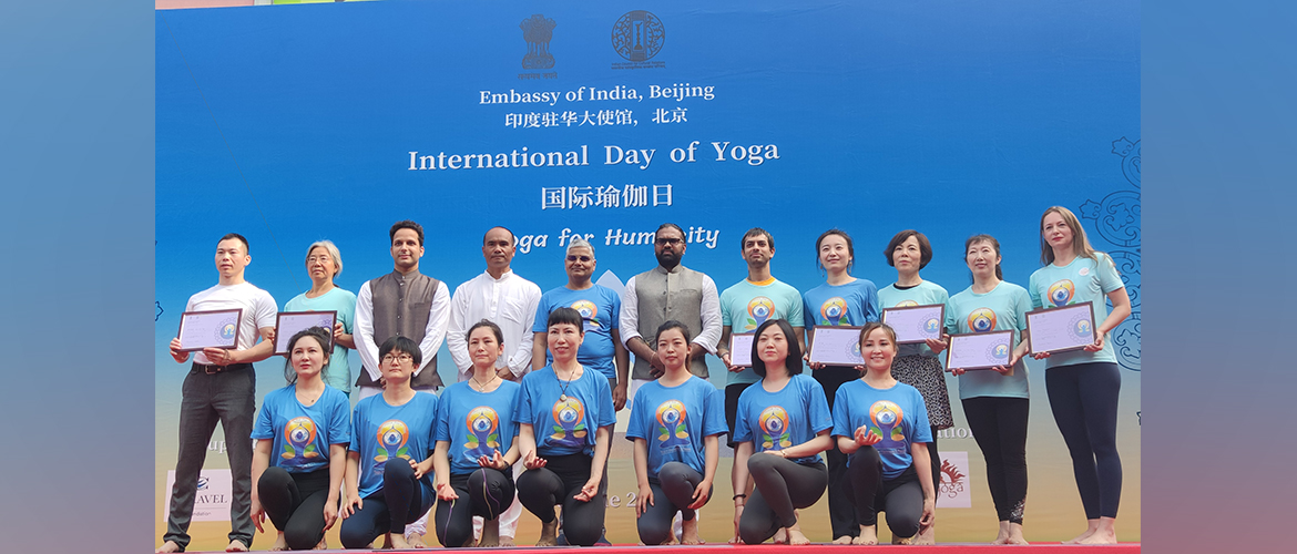  "International Day of Yoga" celebrations at India House, Beijing on 18th June 2022